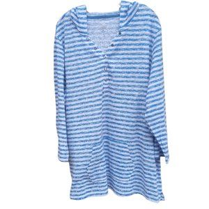 GVS striped hooded knit top sz 2X (0065)